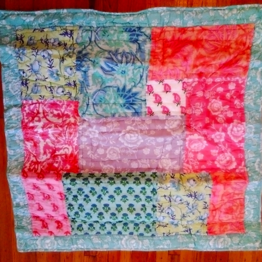Pottery Barn Teen Blockprint Patchwork Sham - Euro